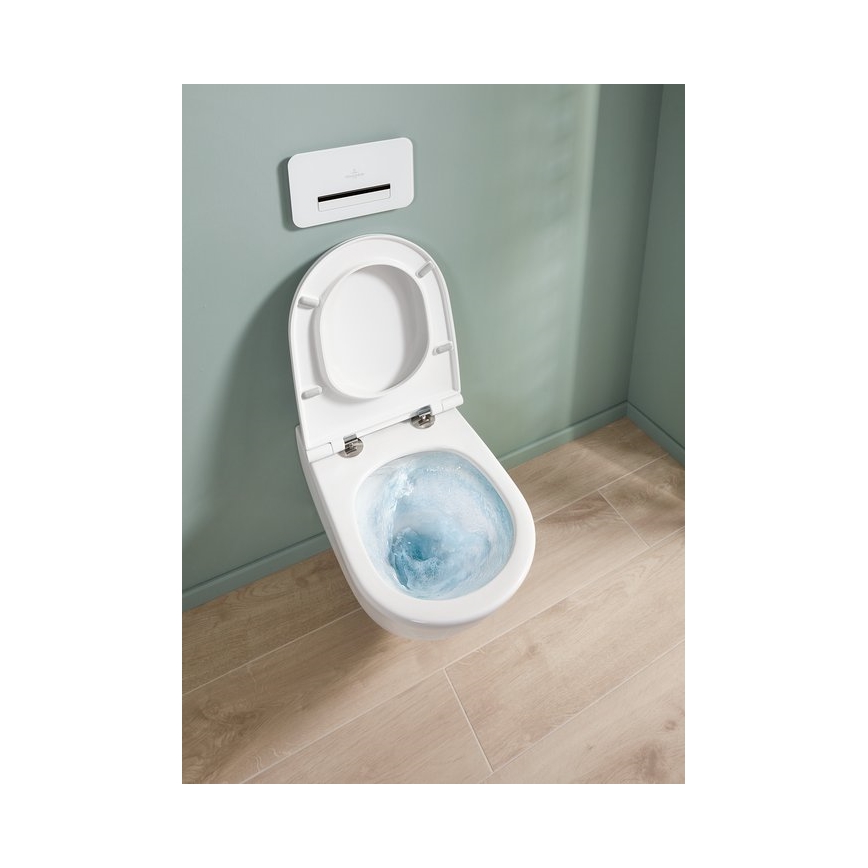 Villeroy & Boch 4670T9R1 - Επιτοίχια λεκάνη SUBWAY 3.0 με κάθισμα SoftClose, κεραμική/λευκή