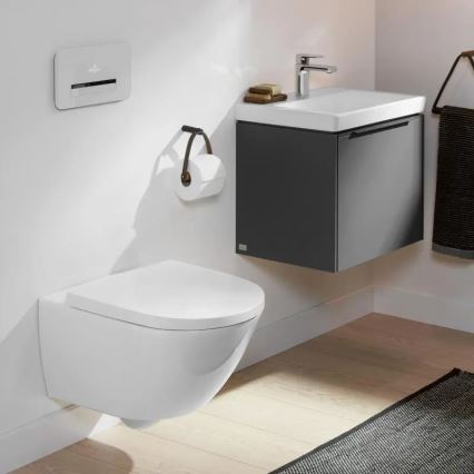 Villeroy & Boch 4670TS01 - Επιτοίχια λεκάνη WC με κάθισμα SoftClose SUBWAY 3.0 πορσελάνη/λευκό