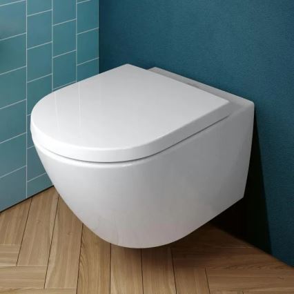 Villeroy & Boch 4670TSR1 - Επιτοίχια λεκάνη SUBWAY 3.0 με κάθισμα SoftClose, κεραμική/λευκή