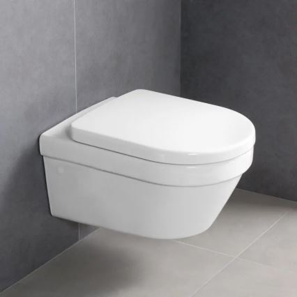 Villeroy & Boch 4694HRR1 - Επιτοίχιο WC ARCHITECTURA με κάθισμα SoftClose, κεραμικό/λευκό
