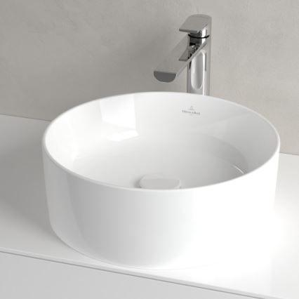 Villeroy & Boch 4A184001 - Επιτραπέζιος νιπτήρας COLLARO, διάμετρος 40 εκ., κεραμικός/λευκός