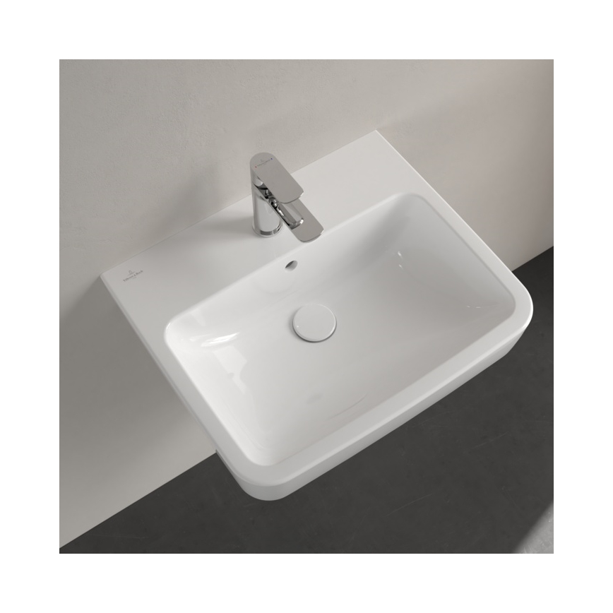 Villeroy & Boch 4A415501 - Επιτοίχιος νιπτήρας O.NOVO 55x46 cm κεραμικό/λευκό