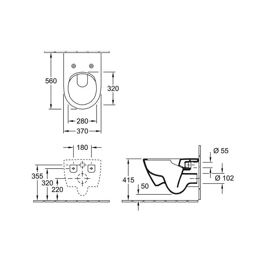 Villeroy & Boch 5614R0AM - Κρεμαστή λεκάνη WC SUBWAY 2.0 πορσελάνινη/μπεζ