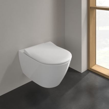 Villeroy & Boch 5614R201 - Κρεμαστή λεκάνη WC με κάθισμα SoftClose SUBWAY 2.0, κεραμική/λευκή