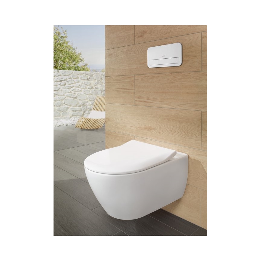 Villeroy & Boch 5614R201 - Κρεμαστή λεκάνη WC με κάθισμα SoftClose SUBWAY 2.0, κεραμική/λευκή