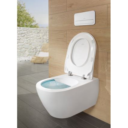 Villeroy & Boch 5614R2R1 - Επιτοίχια λεκάνη WC SUBWAY 2.0 με κάθισμα SoftClose, κεραμική/λευκή