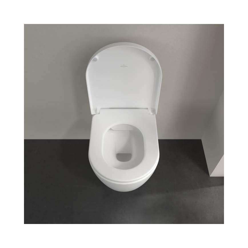 Villeroy & Boch 5656HRRW - Επιτοίχιο WC με κάθισμα SoftClose AVENTO, κεραμικό/λευκό