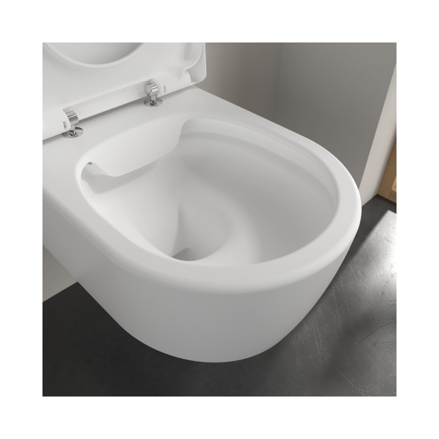 Villeroy & Boch 5656HRRW - Επιτοίχιο WC με κάθισμα SoftClose AVENTO, κεραμικό/λευκό