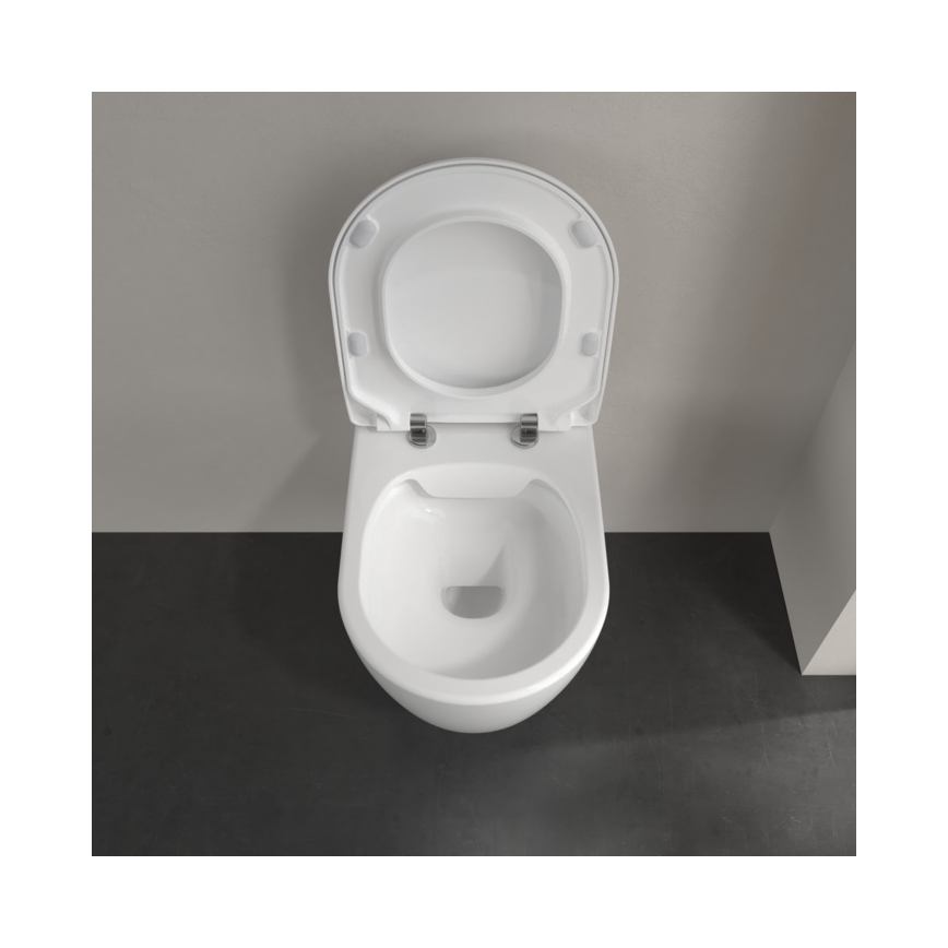 Villeroy & Boch 5656RS01 - Επιτοίχιο WC με κάθισμα SoftClose AVENTO κεραμικό/λευκό