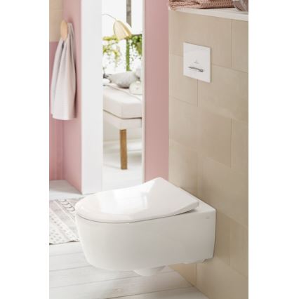 Villeroy & Boch 5656RS01 - Επιτοίχιο WC με κάθισμα SoftClose AVENTO κεραμικό/λευκό