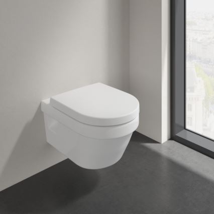 Villeroy & Boch 5684HRR1 - Επιτοίχιο WC με κάθισμα SoftClose ARCHITECTURA κεραμική/λευκή