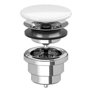 Villeroy & Boch 68080001 - Βαλβίδα νιπτήρα από κεραμικό/γυαλιστερό χρώμιο