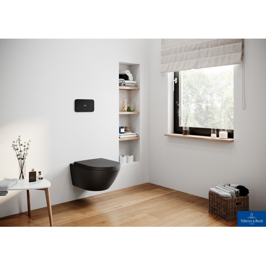 Villeroy & Boch 8M42S1R7 - Κάθισμα τουαλέτας SoftClose SUBWAY μαύρο