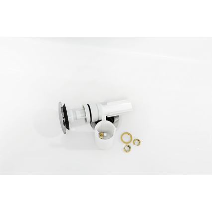 Villeroy & Boch 92198800 - Σιφώνι νιπτήρα PUSHOPEN γυαλιστερό χρώμιο/λευκό