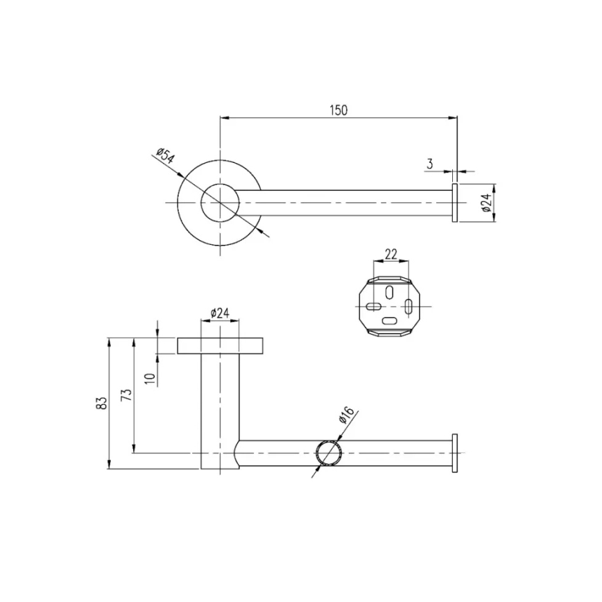Villeroy & Boch TVA15101400061 - Στήριγμα χαρτιού υγείας ELEMENTS γυαλιστερό χρώμιο