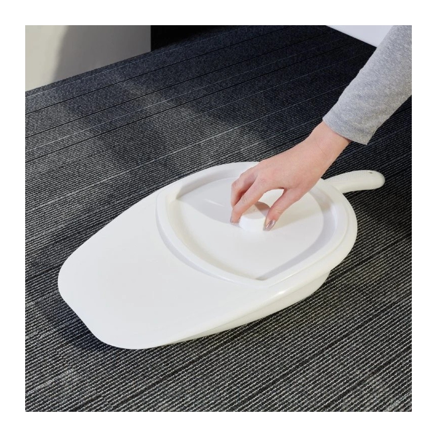 Vitility - Φορητή λεκάνη για κρεβάτι με καπάκι, λευκή