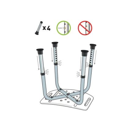Vitility - Σκαμπό για ντους 53x49,5 cm λευκό