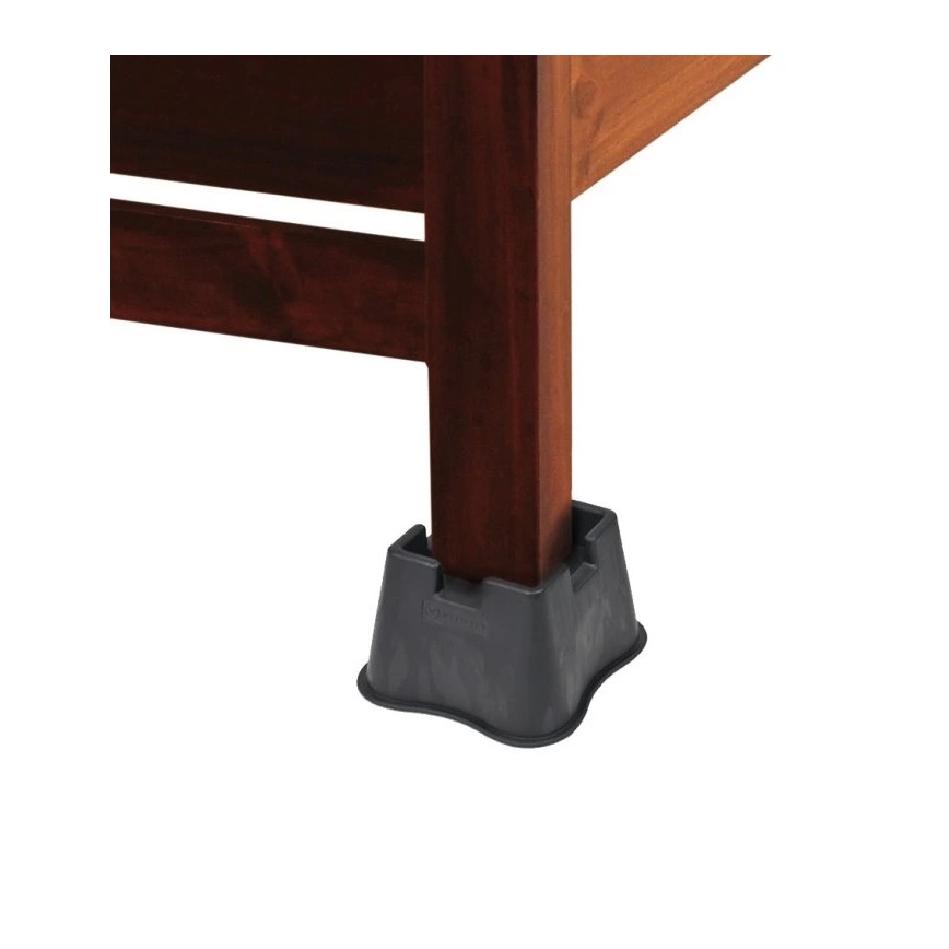 Vitility - Σετ 4 ανυψωτικών προσαρμογέων για κρεβάτι 7 εκ., μαύρα