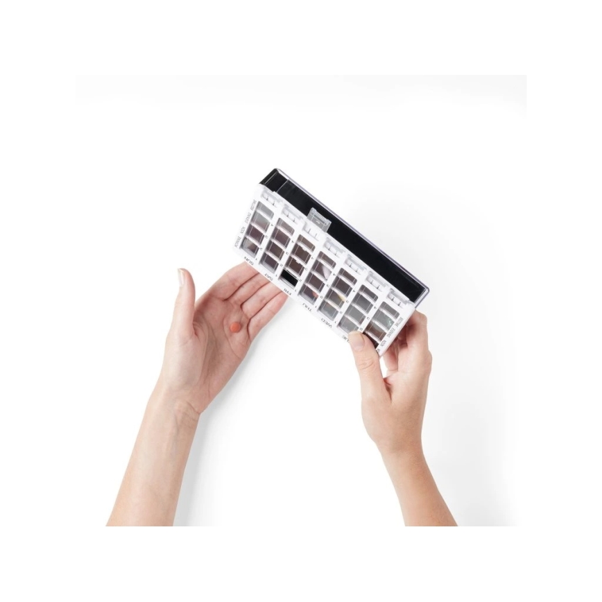 Vitility - Εβδομαδιαία θήκη φαρμάκων λευκή/μαύρη