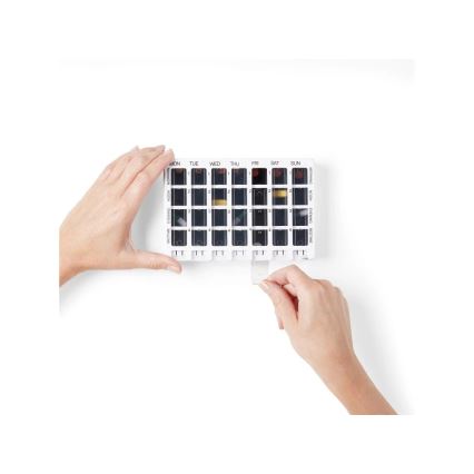 Vitility - Εβδομαδιαία θήκη φαρμάκων λευκή/μαύρη