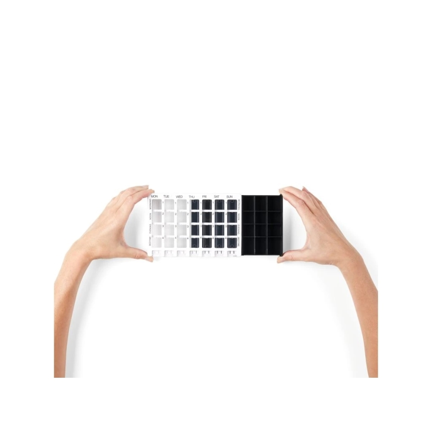 Vitility - Εβδομαδιαία θήκη φαρμάκων λευκή/μαύρη