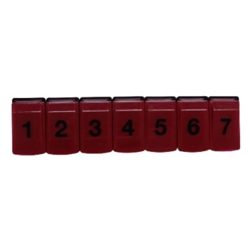 Vitility - Εβδομαδιαίος οργανωτής φαρμάκων, κόκκινος