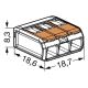 WAGO 221-413 - Κλέμα ταχείας αυτόματης σύνδεσης COMPACT 3x4 450V πορτοκαλί