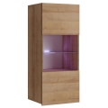 Wall cabinet με φωτισμό LED PAVO 117x45 cm καφέ