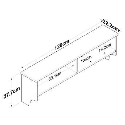 Κρεμάστρα τοίχου RANI 120x37,2 cm λευκό/μπεζ