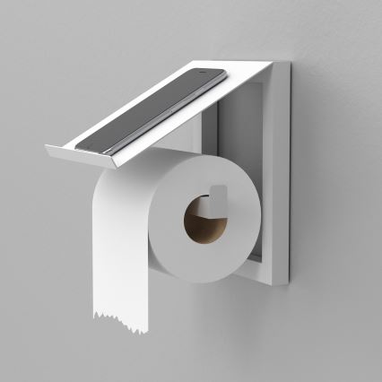 Wall toilet paper holder 17x15 cm λευκό