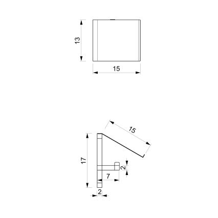 Wall toilet paper holder 17x15 cm λευκό