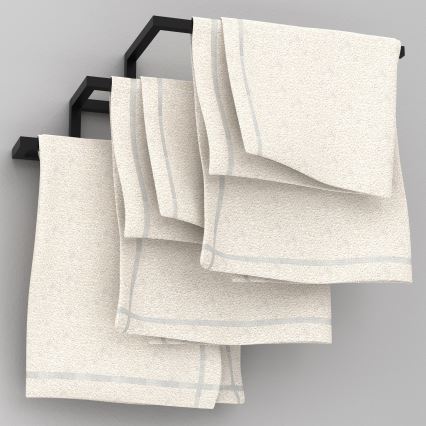 Wall towel holder 19x58 cm μαύρο