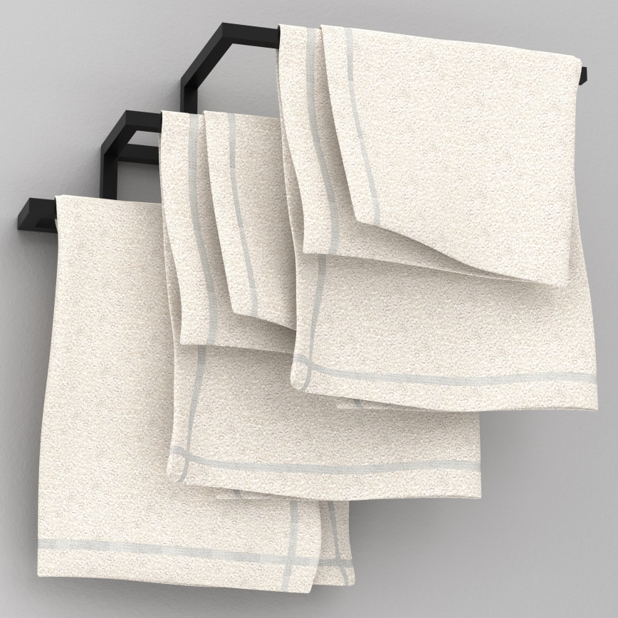 Wall towel holder 19x58 cm μαύρο