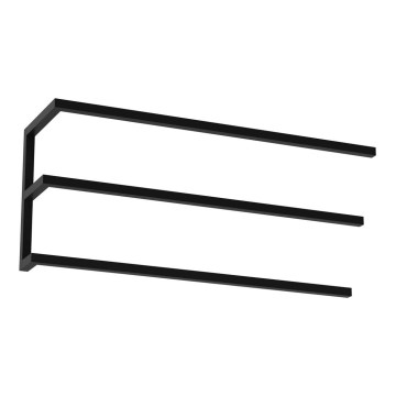 Wall towel holder 25x60 cm μαύρο