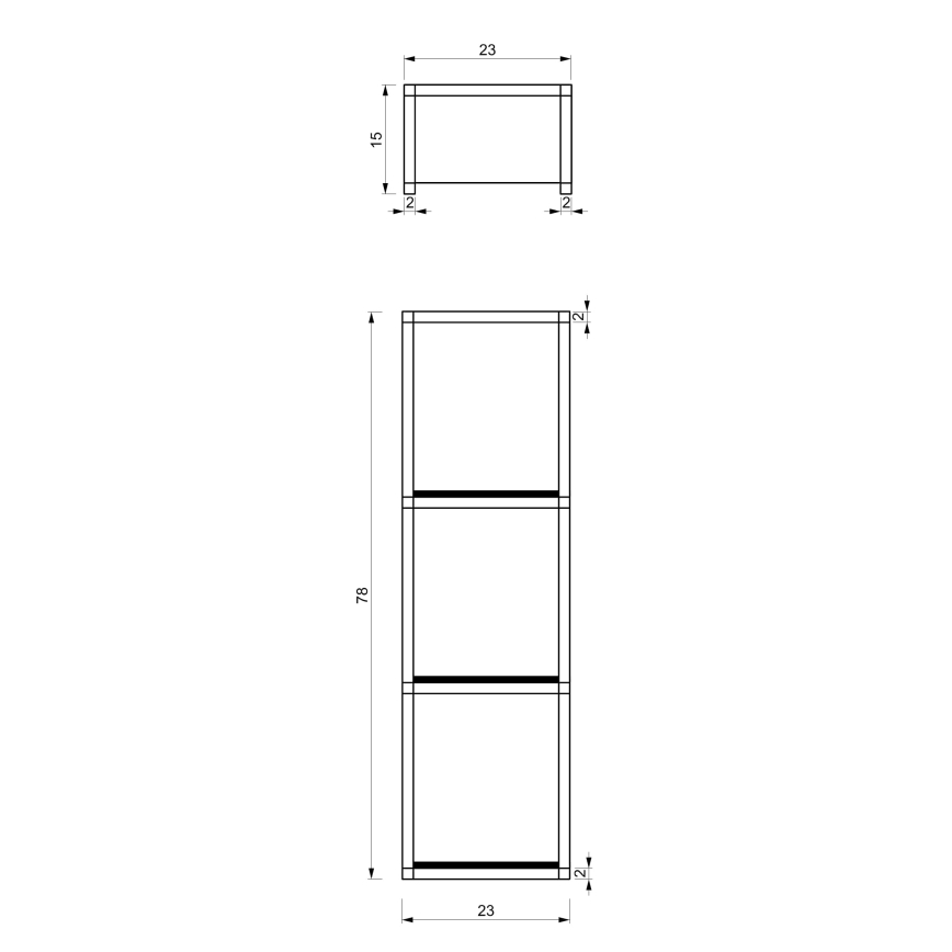 Wall towel holder 78x23 cm λευκό