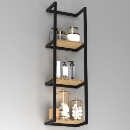 Wall towel holder 78x23 cm μαύρο