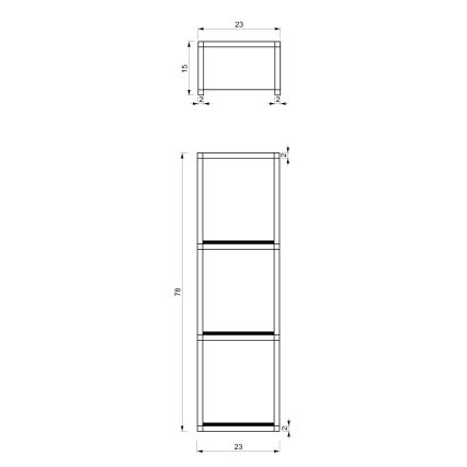 Wall towel holder 78x23 cm μαύρο
