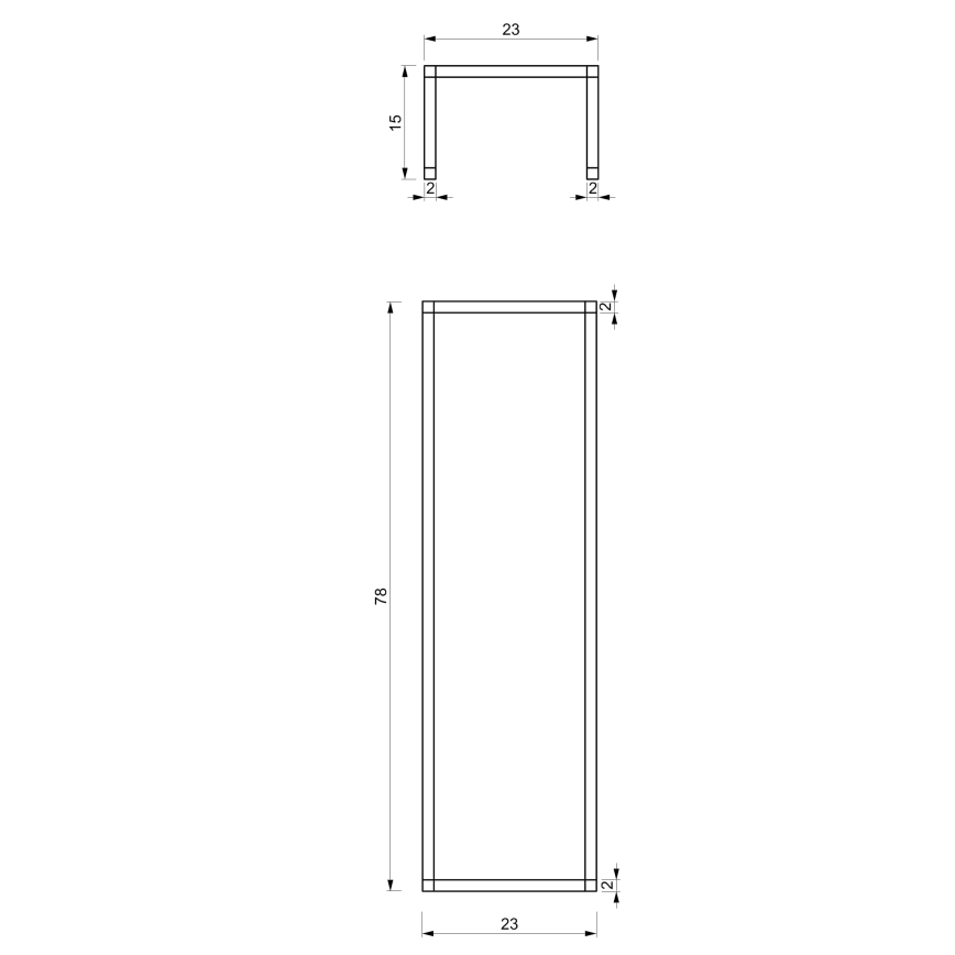 Wall towel holder 78x23 cm μαύρο