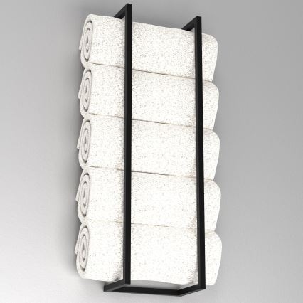 Wall towel holder 78x23 cm μαύρο