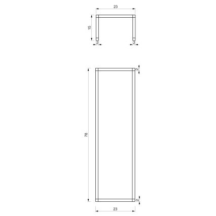 Wall towel holder 78x23 cm μαύρο