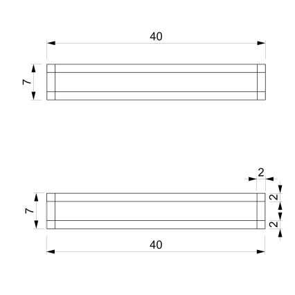 Wall towel holder 7x40 cm λευκό