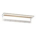 Wall towel holder με ένα ράφι 10x60 cm λευκό
