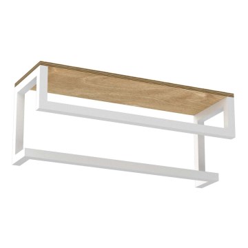 Wall towel holder με ένα ράφι 14x40 cm λευκό