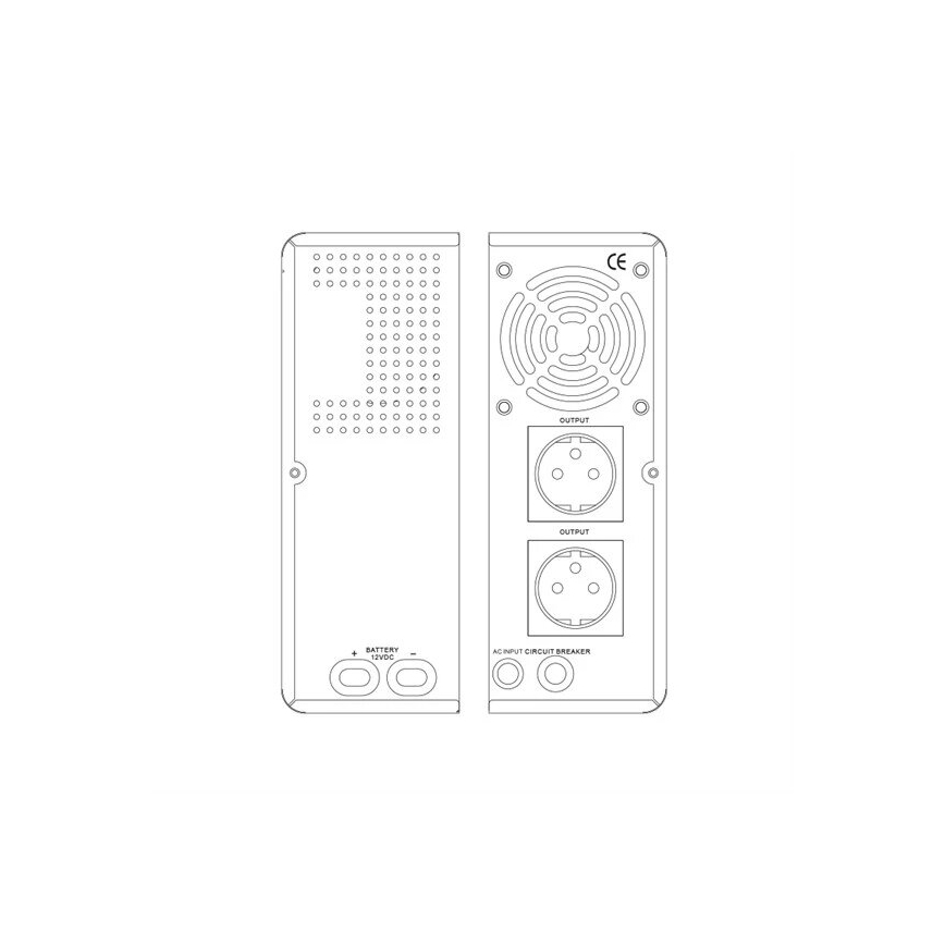 Wall εφεδρική τροφοδοσία ρεύματος 500W/800VA pure sine wave