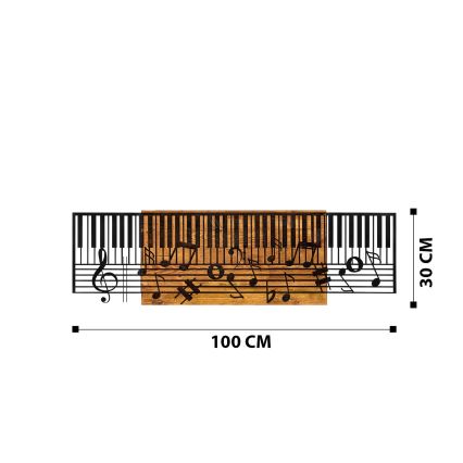 Wall διακοσμητικό 100x30 cm πιάνο