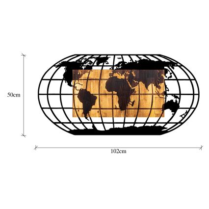 Wall διακοσμητικό 102x50 cm globe