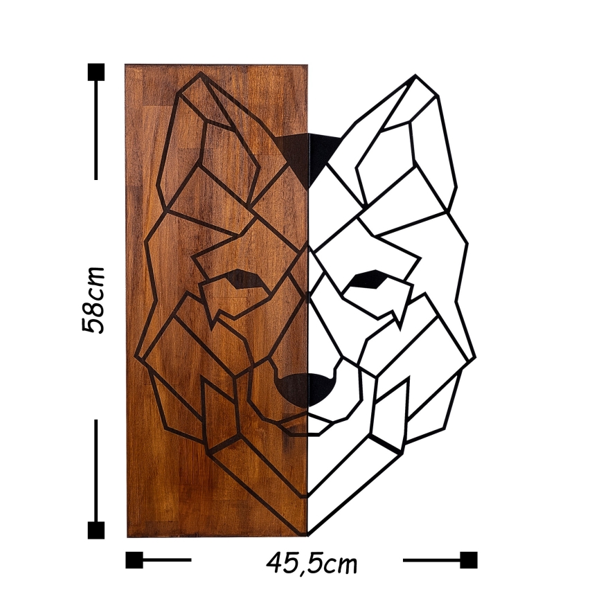 Wall διακοσμητικό 45,5x58 cm wolf