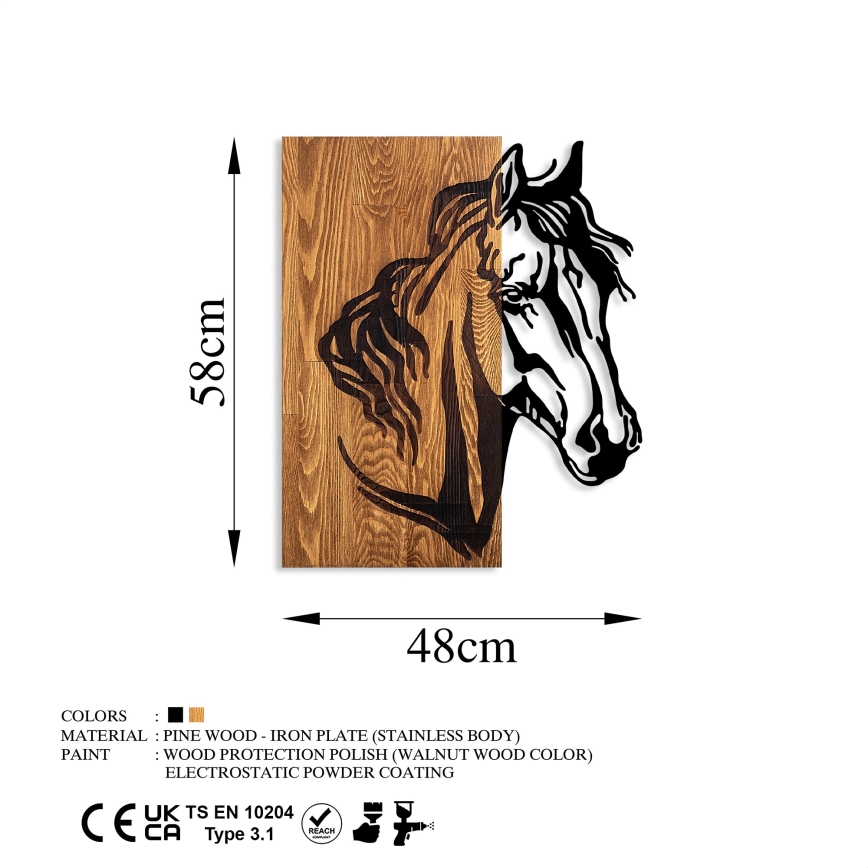 Wall διακοσμητικό 48x58  cm horse