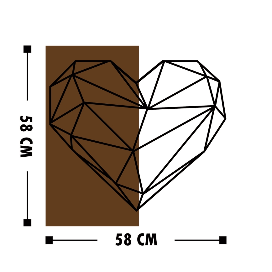 Wall διακοσμητικό 58x58 cm heart