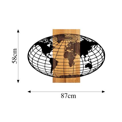 Wall διακοσμητικό 87x58 cm globe